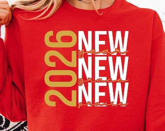 Happy New Year Sweater, 2026 Sweatshirt, New Year Outfit, Hello 2026 Shirt, New Year Crew Shirt