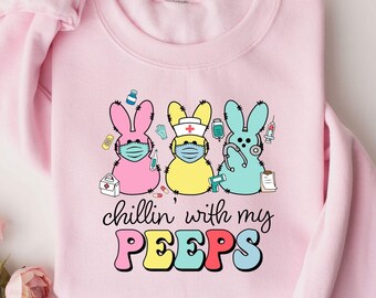 Krankenschwester-Ostern-Shirt, Ostern-Krankenschwester-Shirt für Frauen, niedliches Ostern-Krankenschwester-Geschenk, Häschen-Krankenschwester-Ostern-Shirt, Krankenschwester-Ostern-Tag-T-Stück, Ostern-Krankenschwester-T-Stück