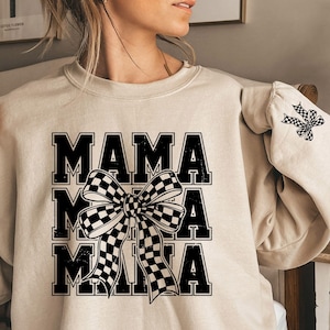 Sudadera de mamá coqueta, sudadera con capucha de mamá retro, regalo del día de la madre, suéter de madre de moda
