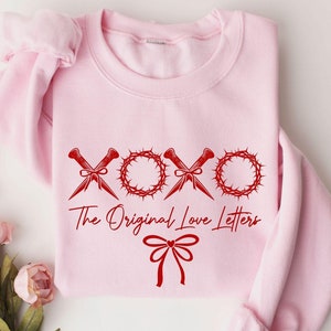Camiseta retro Xoxo, camiseta original con letras de amor, camiseta cristiana, camiseta de fe, camiseta de Jesús, camiseta cristiana de San Valentín, regalos cristianos