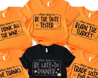 Funny Halloween Party T-Shirts, Most Likely Family Matching Tees