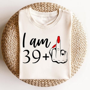 Custom Birthday T-Shirts, Middle Finger Birthday Shirts, Funny Birthday Shirts, I Am Plus Shirt, Birthday Party Shirts, Custom Age Birthday