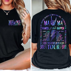 Retro Motherhood Tour Skeleton Hand Mom Sweatshirt, Shirt Gift For Mother&#39;s Day, Motherhood World Tour Sweater, Music Lover Mom Concert Tee