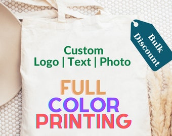 Benutzerdefinierte Tragetasche in Masse, benutzerdefinierte Leinwandtasche, Einkaufstasche mit Namen, benutzerdefinierte Bild-Einkaufstasche, personalisierte Einkaufstasche Geschenk, benutzerdefinierte Einkaufstasche mit Logo