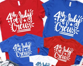 4th of July Crew Shirts | Fourth Of July Matching Family Party T-Shirts | 4th of July | Fun Party Shirts | Family Trip | Group Shirts