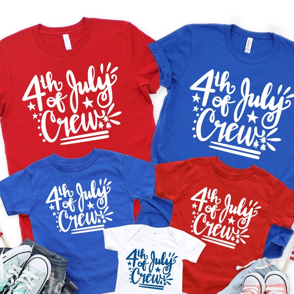 4th of July Crew Shirts | Fourth Of July Matching Family Party T-Shirts | 4th of July | Fun Party Shirts | Family Trip | Group Shirts