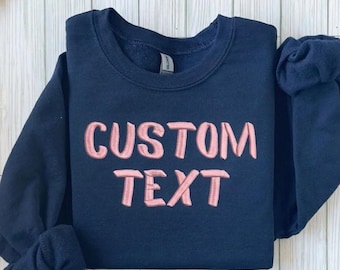 Gesticktes Sweatshirt mit benutzerdefiniertem Text