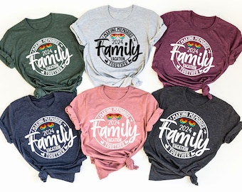 Familievakantie 2026 shirt cadeau voor roadtrip, samen herinneringen maken familie shirts, familie bijpassende reisshirts, familie strand trip T-shirt