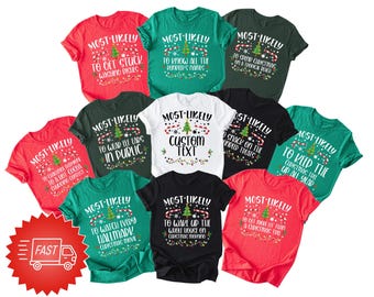 Matching Family Christmas T-Shirts, Custom Group Tees