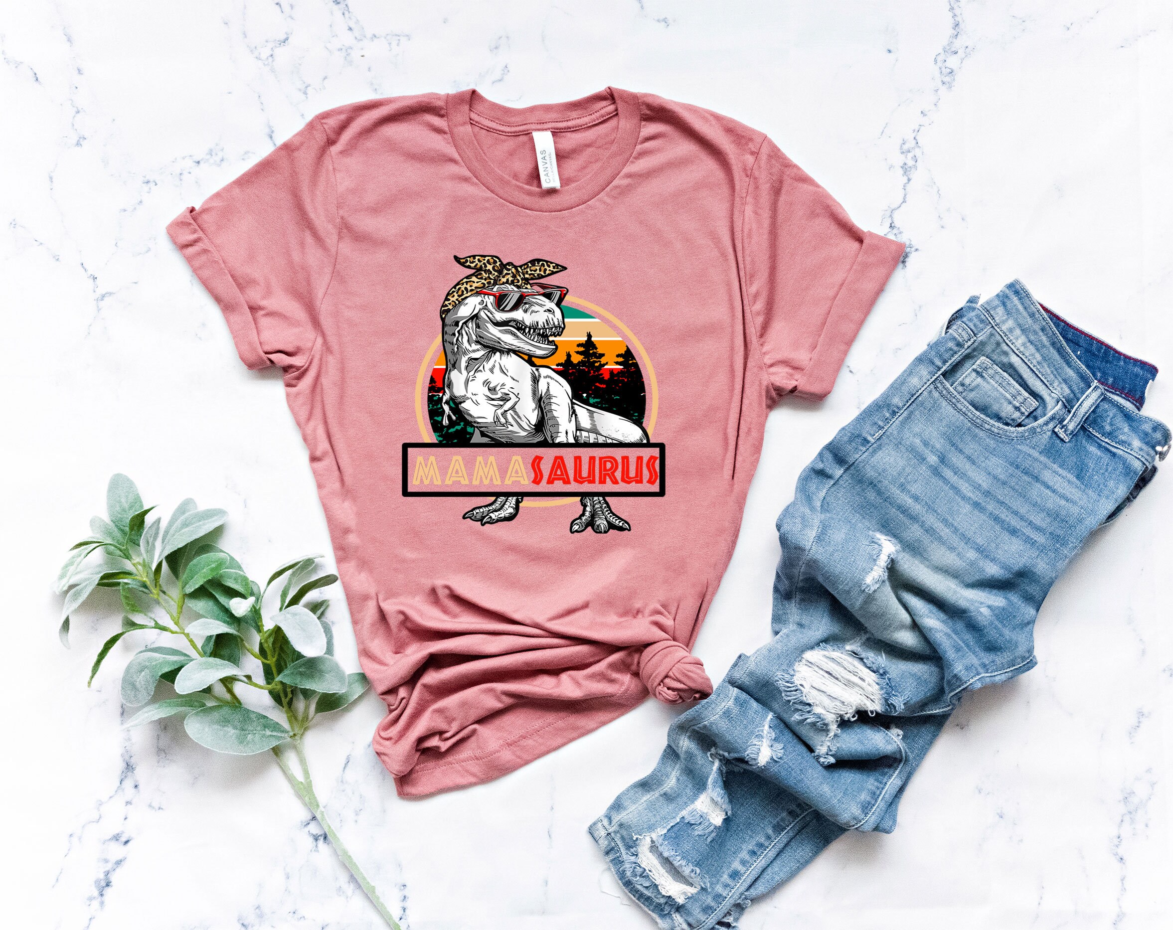 Damen Mummysaurus Vintage Dinosaurier Mama Muttertag Lustig