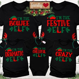 I'm The Elf Family Christmas Matching Shirt, Christmas Matching Shirt,  Matching Group Shirt, Funny Christmas Tees, Custom Christmas Shirt,