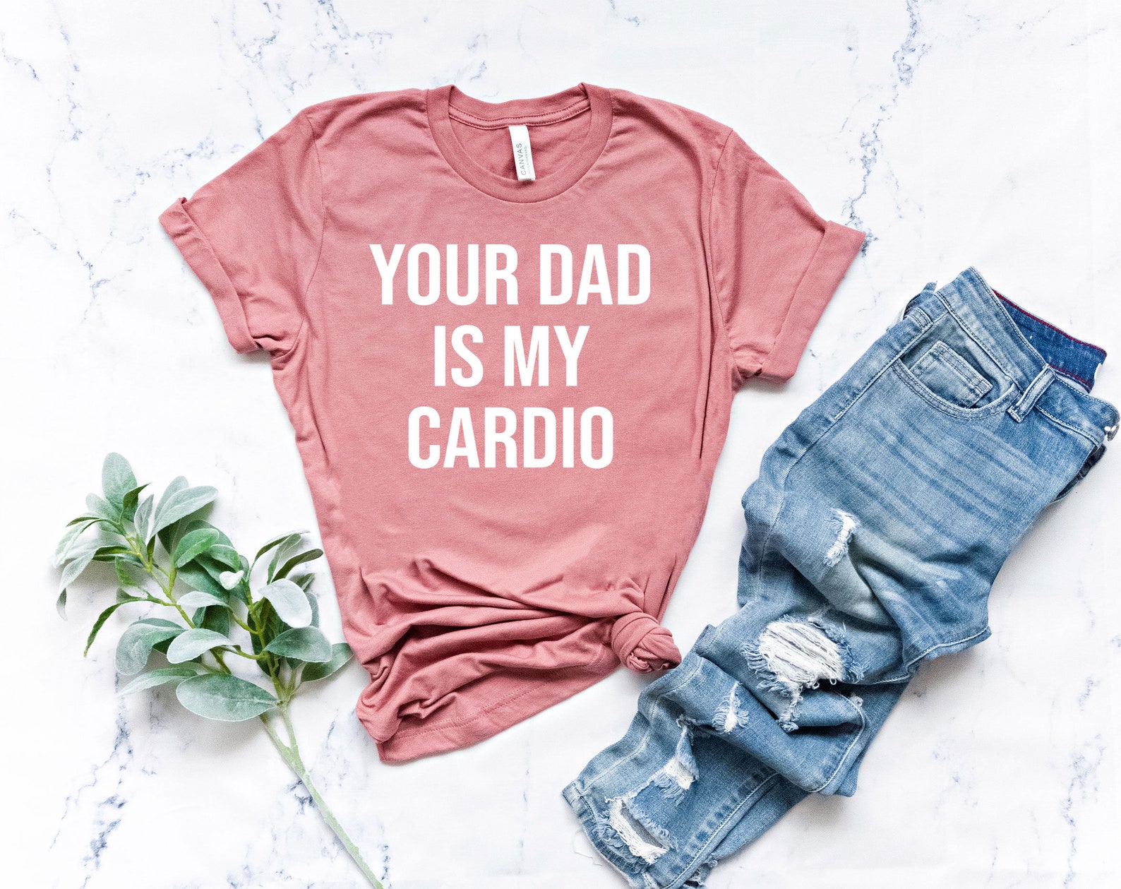 Your Dad is My Cardio Tshirt Workout Tee Workout Gym Shirt Etsy
