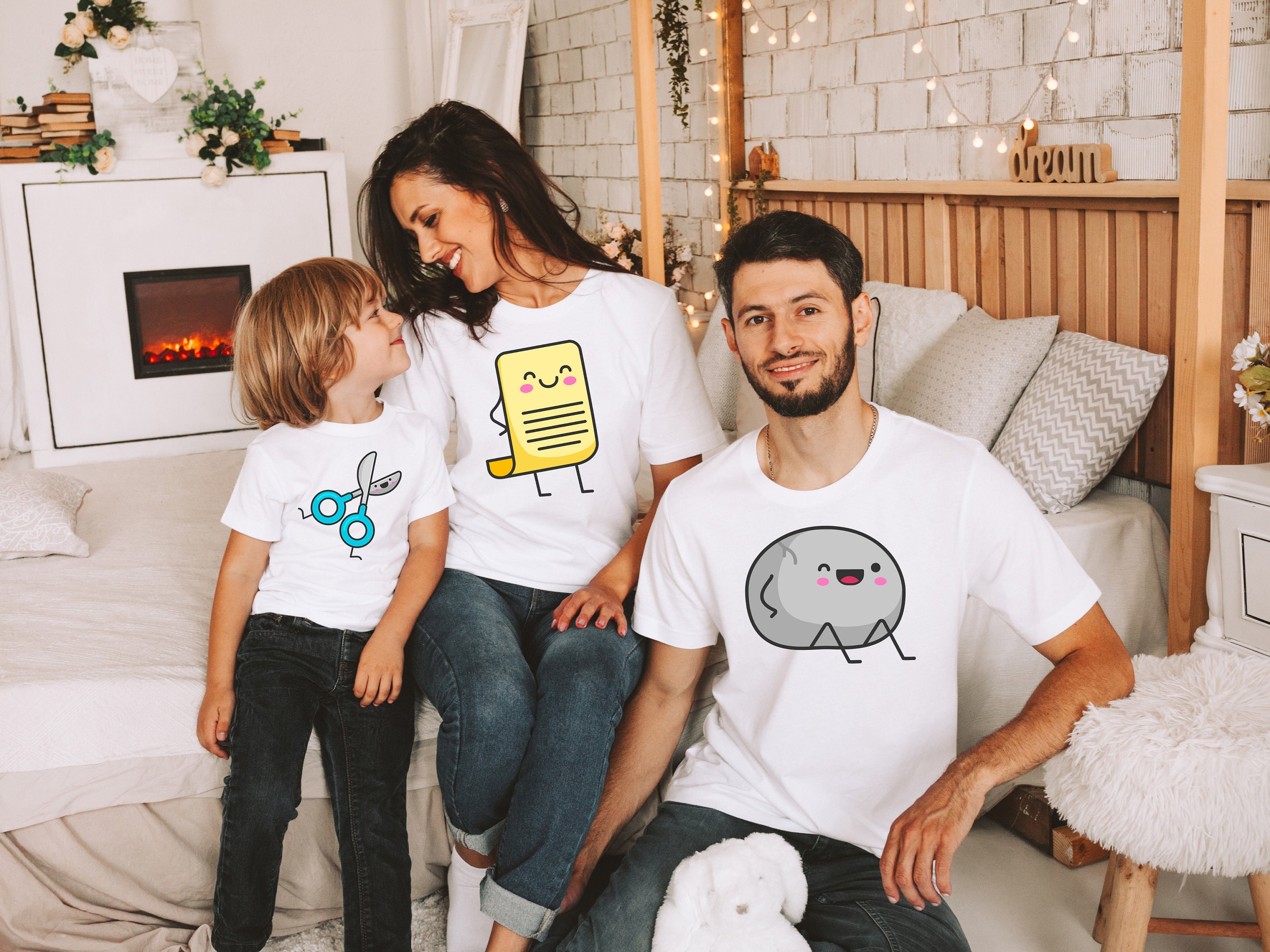 Rock Paper Scissors Family Matching Shirts, Funny Family Apparel, Group Matching Shirt, Sarcastic Father’s Day Gift, Humorous Family Outfit