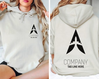 Benutzerdefiniertes Firmenlogo passendes Sweatshirt, benutzerdefiniertes Text-Sweatshirt, personalisiertes benutzerdefiniertes Sweatshirt, kundenspezifisches hinteres und vorderes Sweatshirt, benutzerdefiniertes Hemd