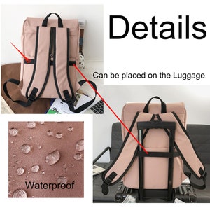 Large Capacity Vintage Travel Nylon Backpack Waterproof Retro Unisex Travel Bag for Women Everyday Bag School Bag Gift for Her image 7