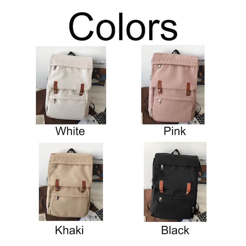 Large Capacity Vintage Travel Nylon Backpack Waterproof Retro Unisex Travel Bag for Women Everyday Bag School Bag Gift for Her image 5