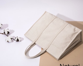 Cotton Canvas Basic Bag Everyday Bag Washable Crossbody Shoulder Bag for Women Magnetic Closure Tote Bag