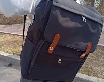 Large Capacity Vintage Travel Nylon Backpack Waterproof Retro Unisex Travel Bag for Women Everyday Bag School Bag Gift for Her