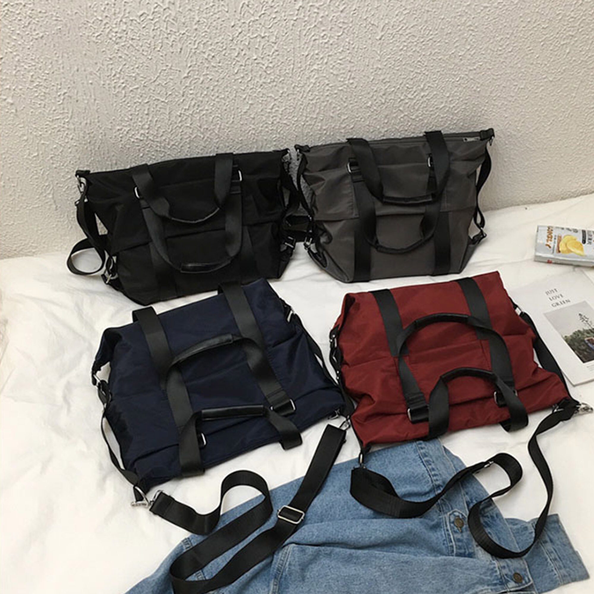 Nylon Cotton Basic Bag Waterproof Everyday Bag Travel Large - Etsy