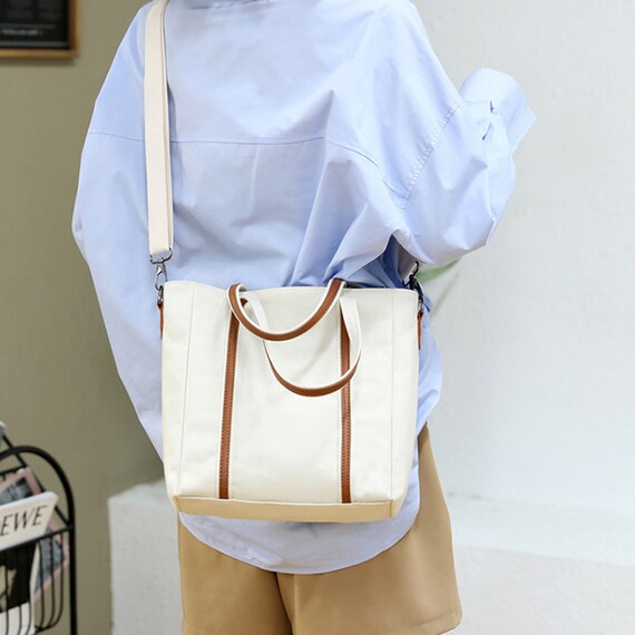 Crossbody Canvas Cotton Bags canvas Tote Bag Plain Shoulder Bags