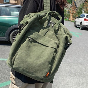 Große Kapazität Vintage Reise Canvas Rucksack Retro Handtasche Baumwolle Reisetasche Canvas Tasche für Frauen Alltagstasche Schultasche Geschenk für Sie Bild 1