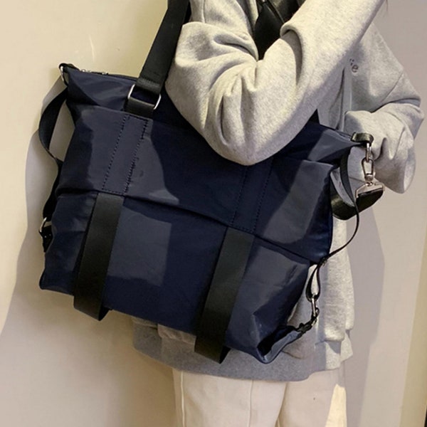 Nylon Cotton Basic Bag Waterproof Everyday Bag Travel Large Tota Bag Washable Should Bag Simplicity