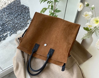 Casual Large Tote Bag Crossbody vintage Pu Bag Classic Everyday Bag Birthday Gift Shoulder Bag Shopping Bag Sangle réglable