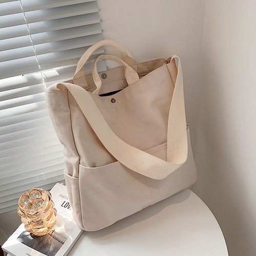 Cotton Corduroy Basic Bag Everyday Bag Travel Large Pockets - Etsy
