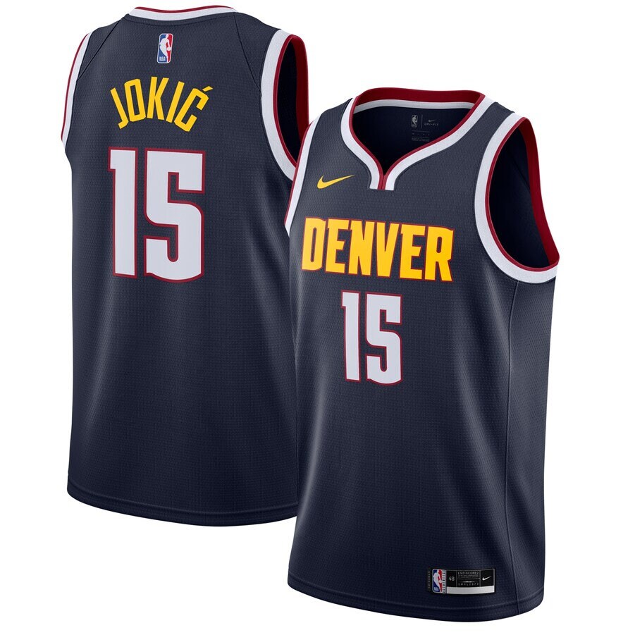 Nikola Jokic 15 Denver Nuggets 2020/21 Swingman Jersey Navy Etsy