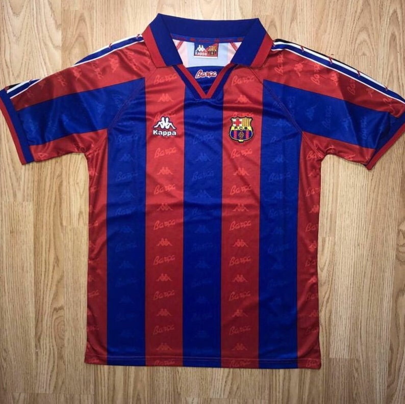 Barcelona Retro Football Shirt 1996 Home Shirt Ronaldo 9 | Etsy
