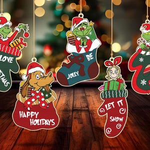Christmas Socks Ornament Wood Sign Svg ,Christmas Movie Ornament Laser Cut File Svg,Christmas Characters Ornament Svg, Christmas Decor