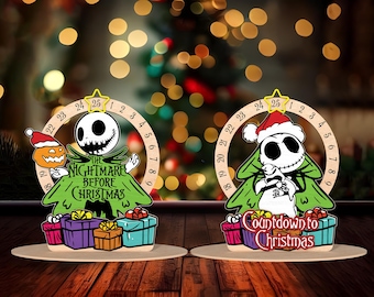 Merry Christmas Countdown Standing Wood Sign Svg,Days Until Christmas Svg,Countdown To Christmas Svg ,Christmas Calendar Svg,Glowforge File
