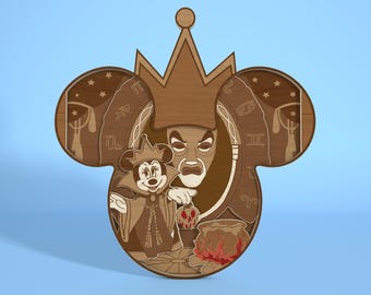 Halloween Multilayer Laser Cut File Svg, Halloween Cartoon Standing Layer Wood Sign Svg,Happy Halloween Svg ,Halloween Decor ,Glowforge File