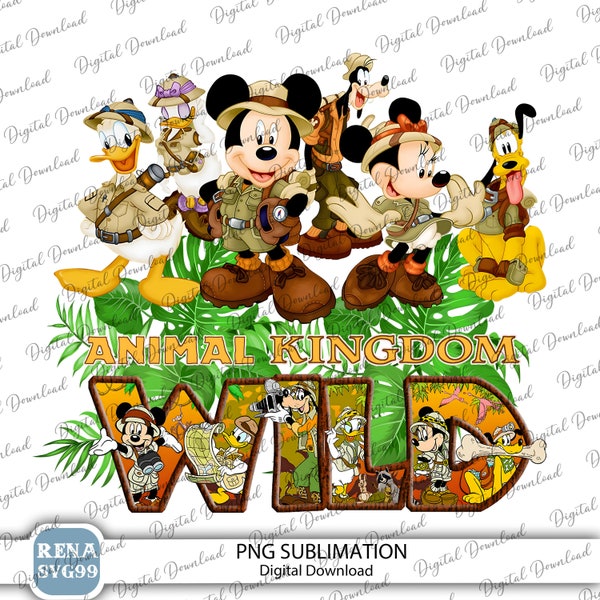 Animal Kingdom Cartoon PNG , Family Vacation Png, Family Trip Png, Vacay Mode Png , Magical Kingdom Png, Wild Mouse PNG