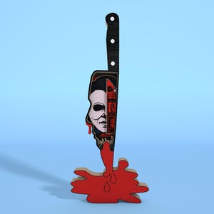 Horror Messer Standing Decor Laser Cutfile svg, Film Horrorszene svg,Horrormesser,Horror Charaktere svg,Halloween Dekoration,Halloween Geschenk