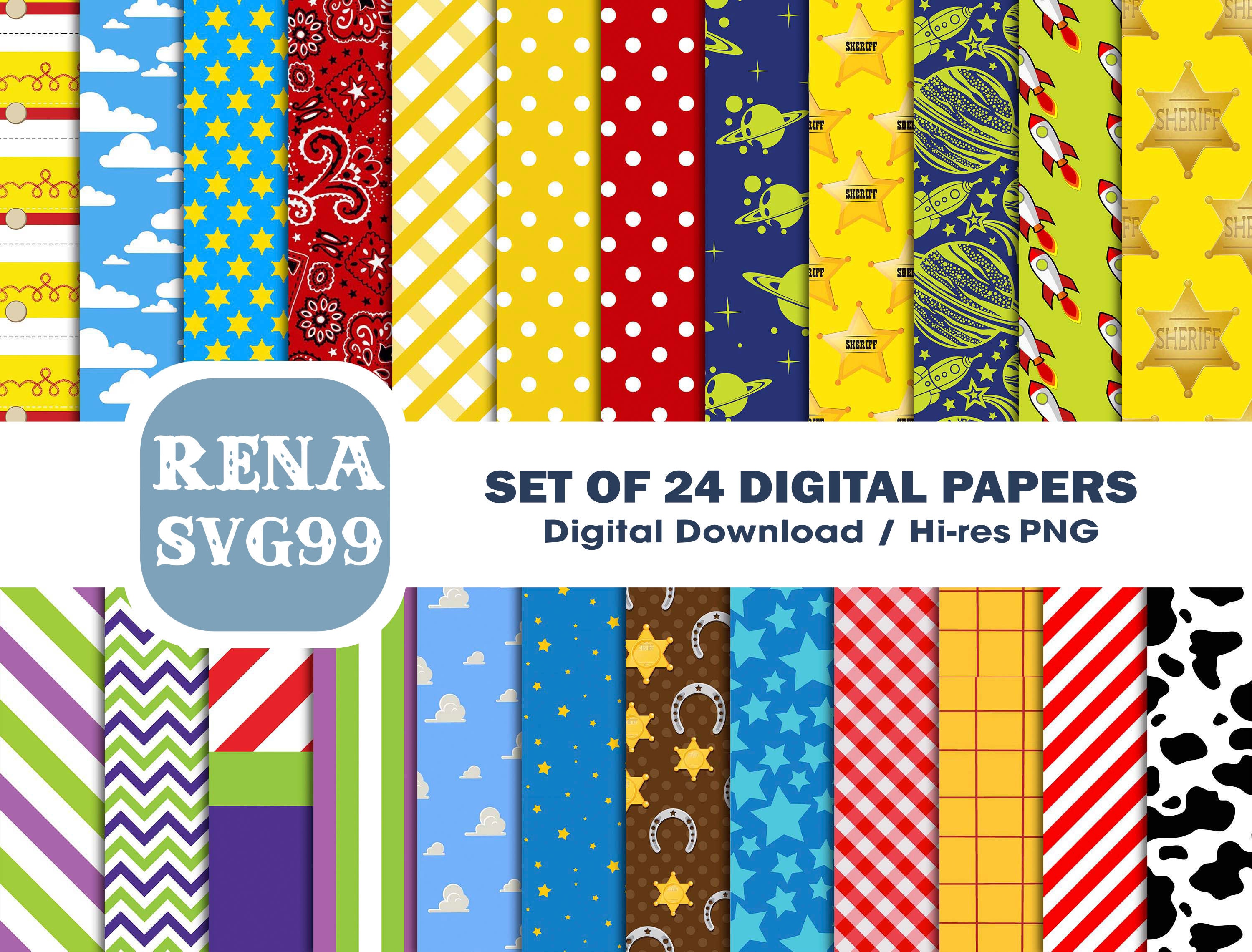 Barrio clima curva Toy Story Papers - Etsy