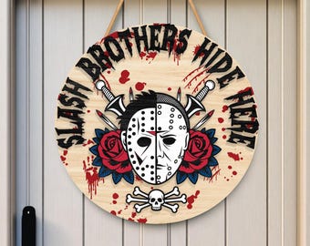 Retro Horror Peace Sign SVG, Bloody Halloween Wall Sign Laser Cut