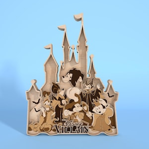Halloween Castle Standing Layer Wood Sign Svg,Halloween Cartoon 3D Multilayer Svg,Myszka i przyjaciele,Halloween Decor Svg,Glowforge Svg File