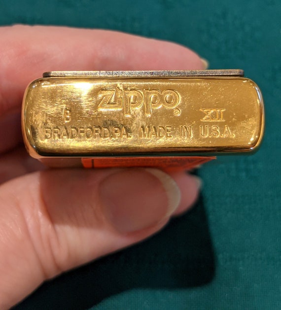 Zippo Jim Beam 1996 Brass Lighter With Raised Emblem - Etsy