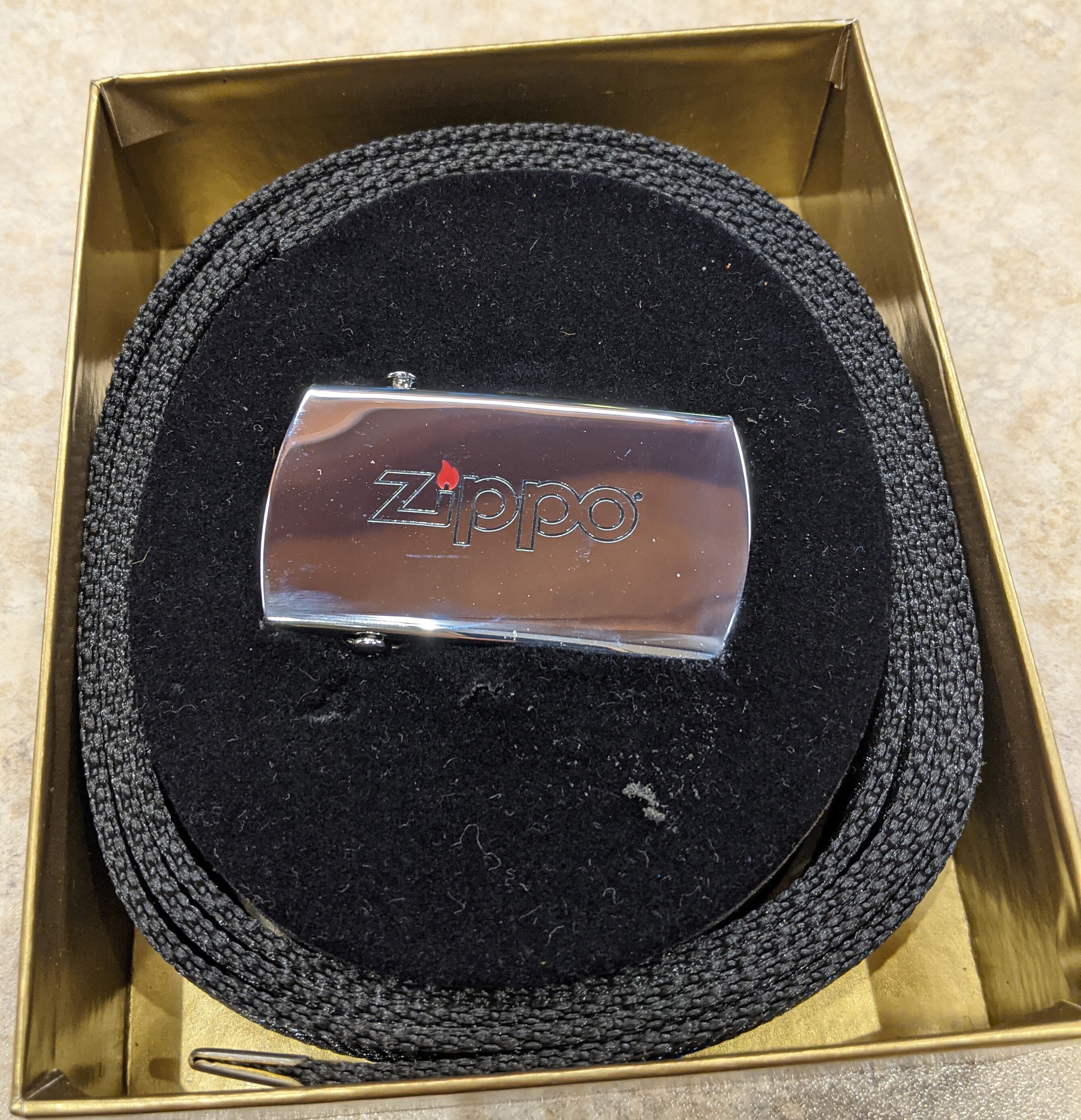 Zippo belt and belt buckle gift boxed new condition Etsy