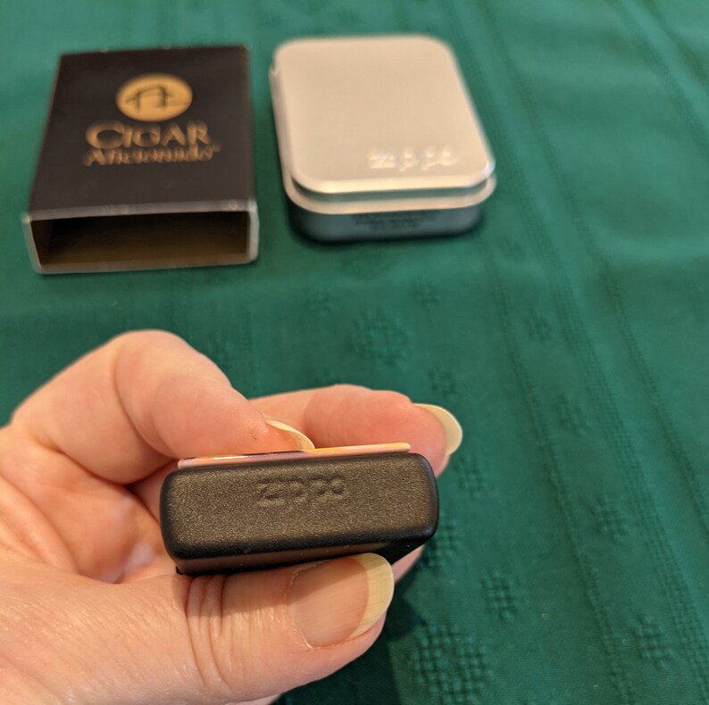 Zippo Cigar Aficionado Premier Issue Black Matte Lighter Etsy