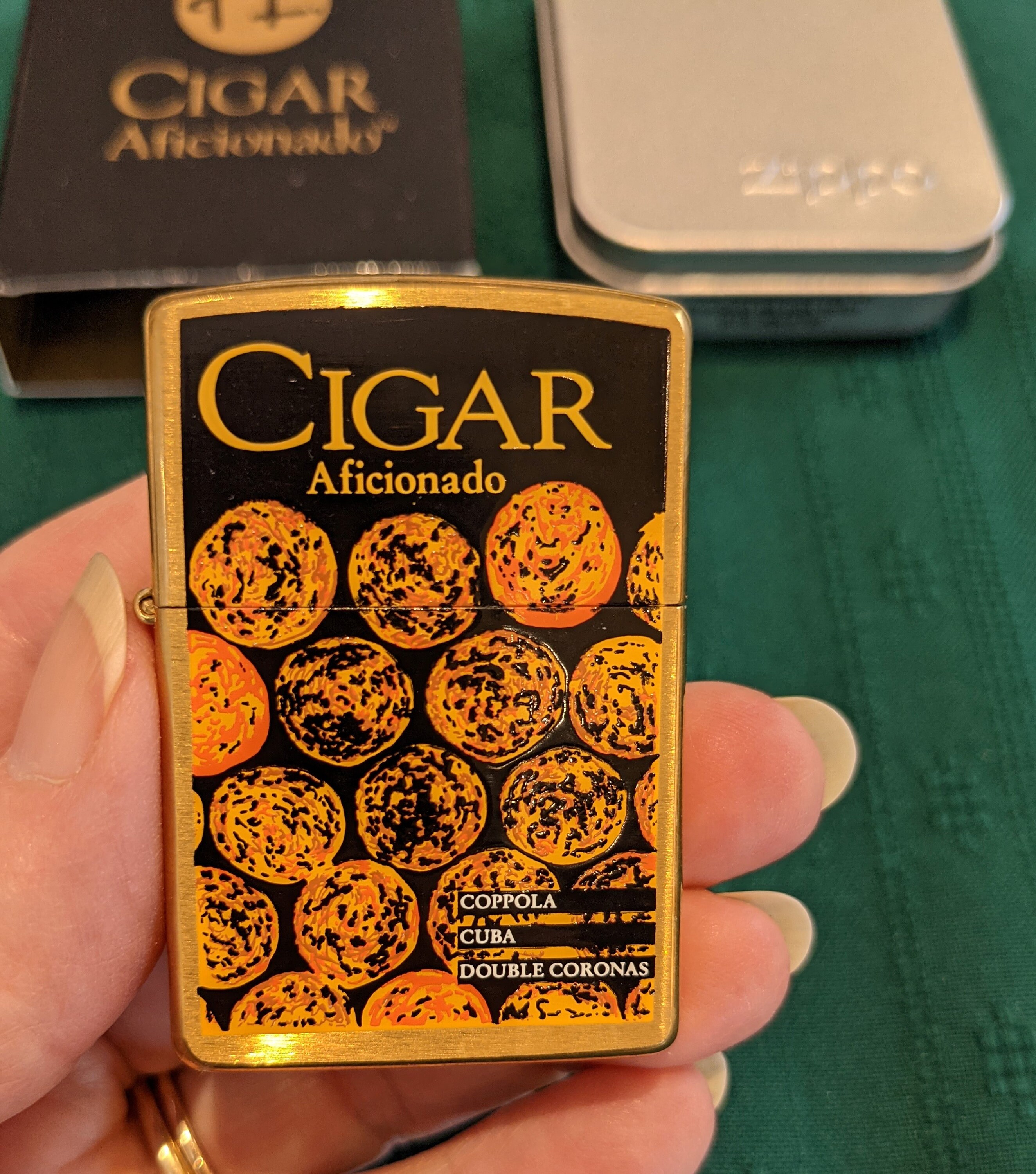 Zippo Cigar Aficionado Coppola Cuba Double Coronas High Etsy