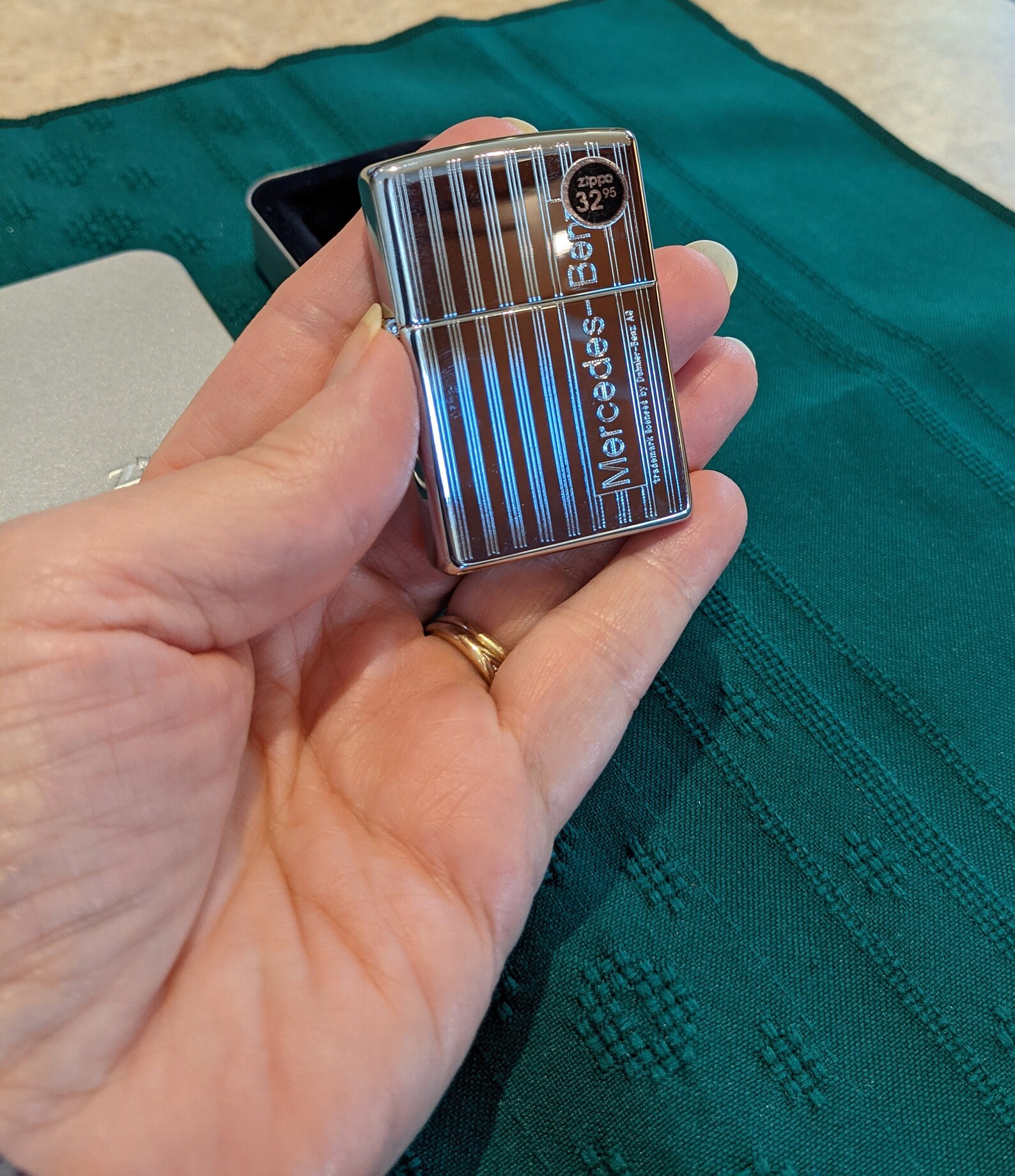Zippo Mercedes Benz High Polished Chrome Lighter Etsy