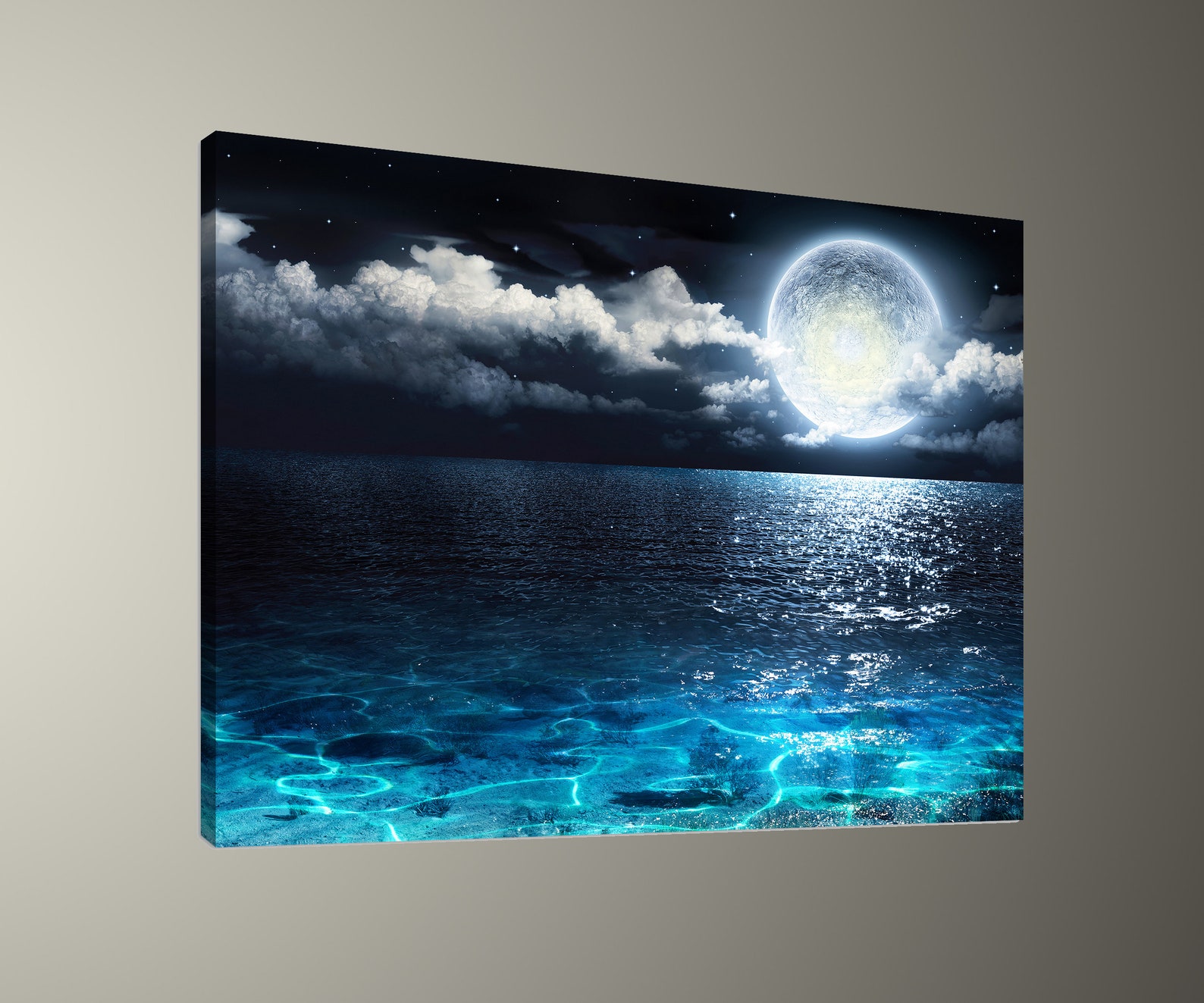 Led Lighted Wall Art Led Frame Decoration Led Canvas Wall Etsy