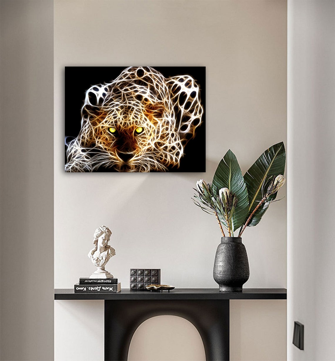 Led Canvas Wall Art Led Frame Decoration Led Canvas Wall Etsy