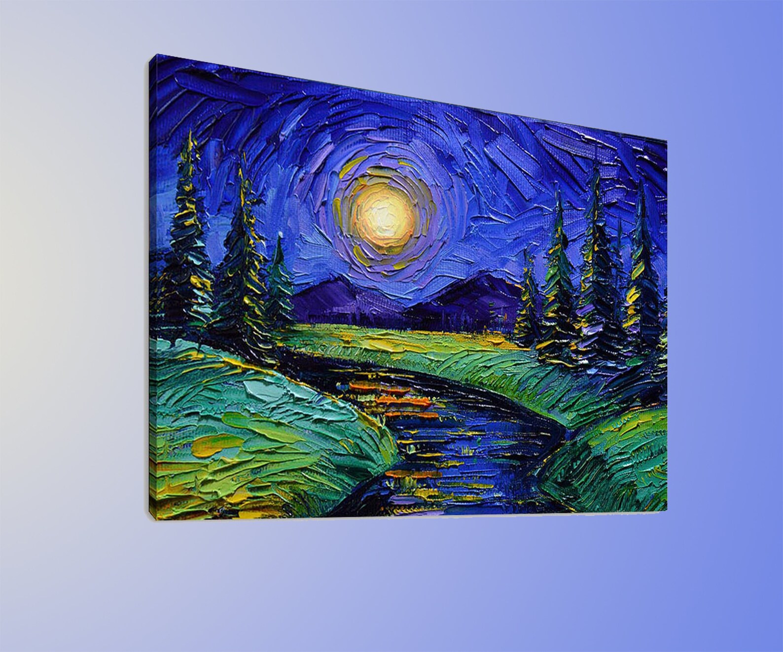 Led Lighted Wall Art Led Frame Decoration Led Canvas Wall Etsy