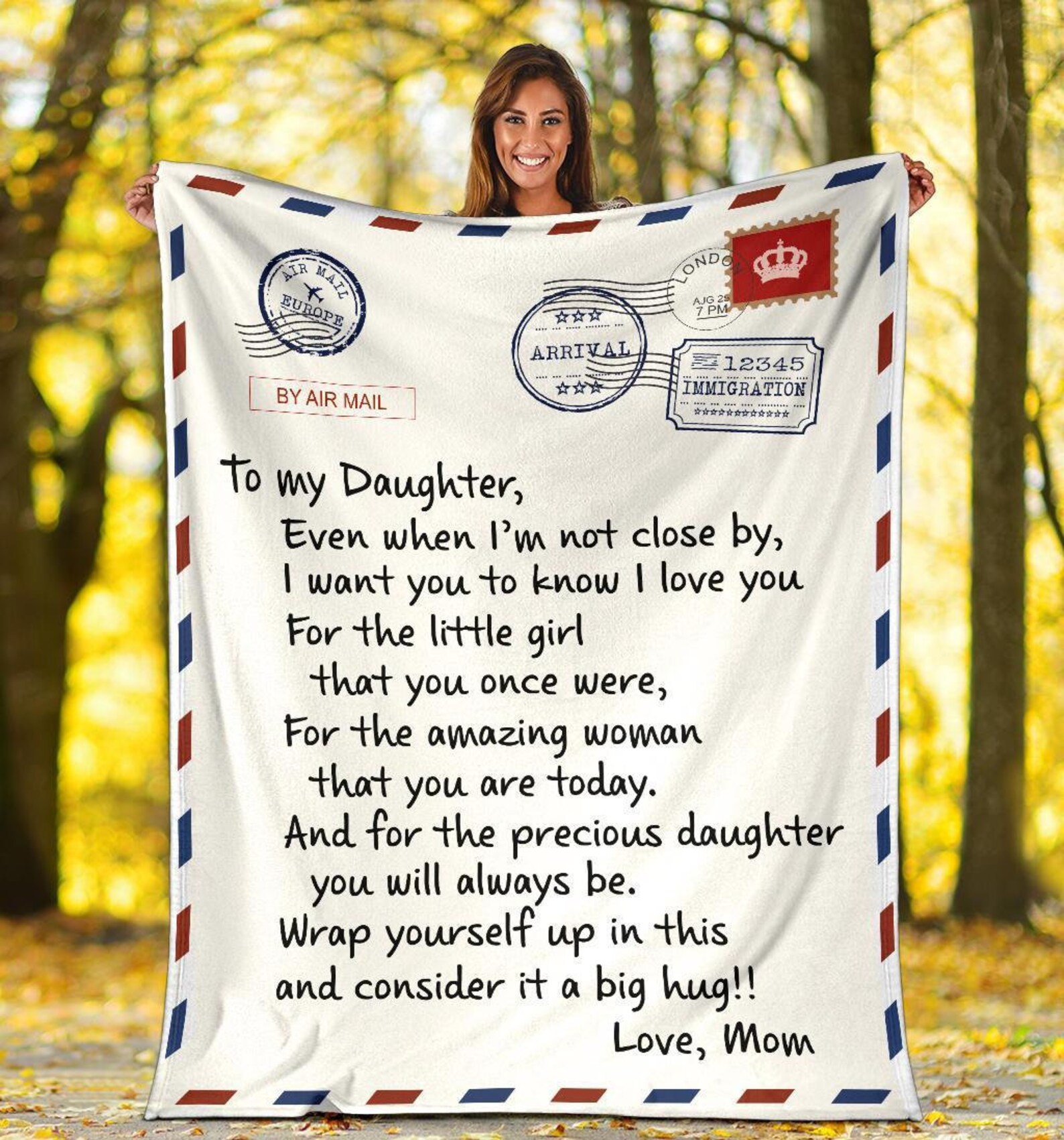 To My Daughter Letter Blanket Etsy