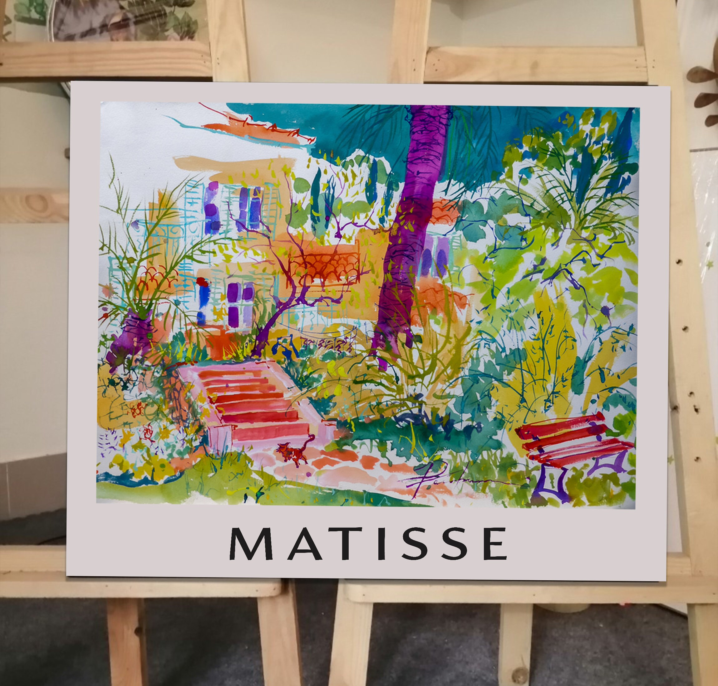 Henri Matisse Exhibition Poster Canvas La Japonaise 1905 Etsy