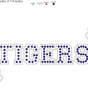 Rhinestone Template Design Sparkly Tiger Mascot Digital Download