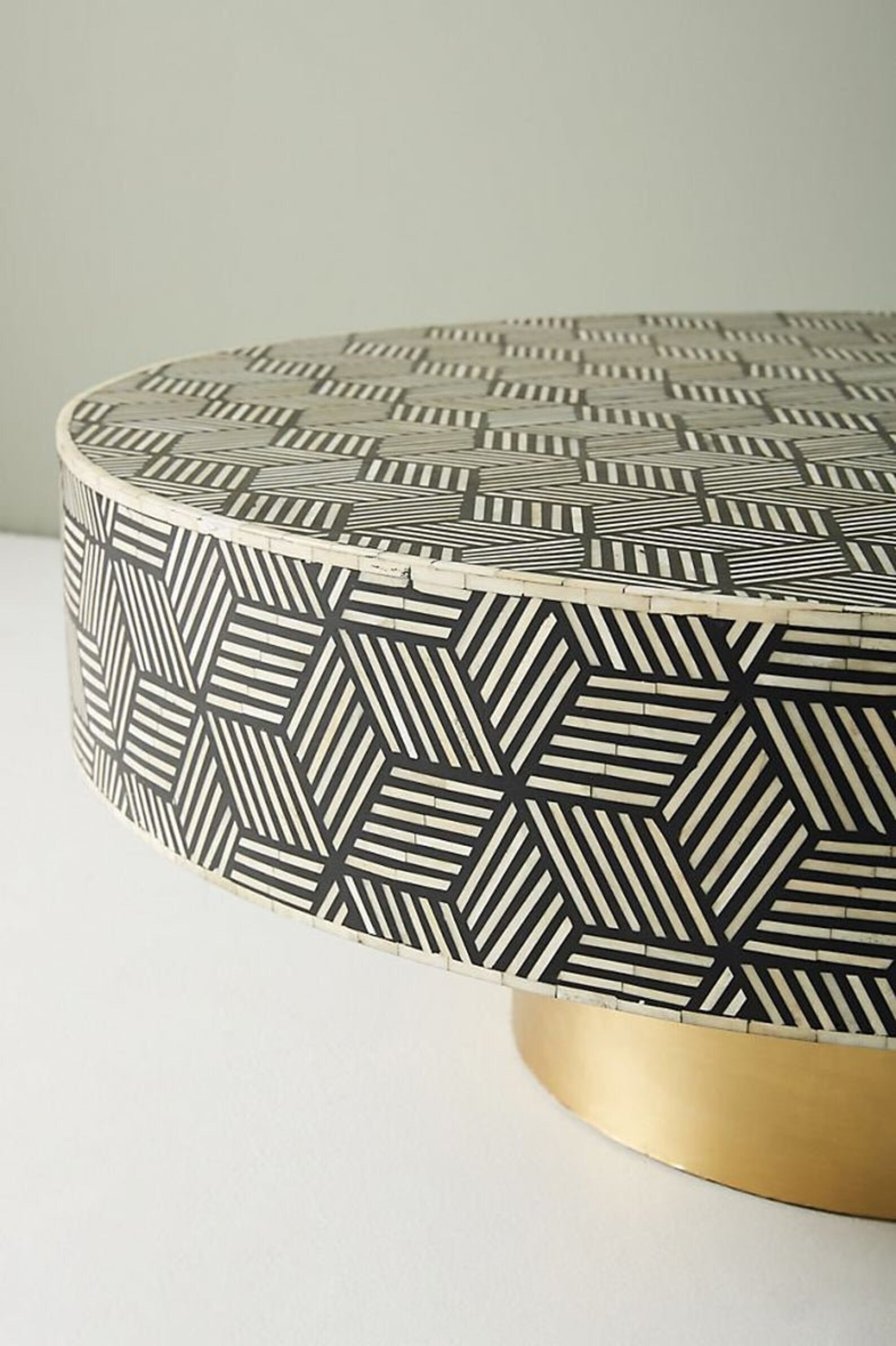 Bone Inlay Coffee Table Round Inlay Coffee Table Bone Inlay Etsy